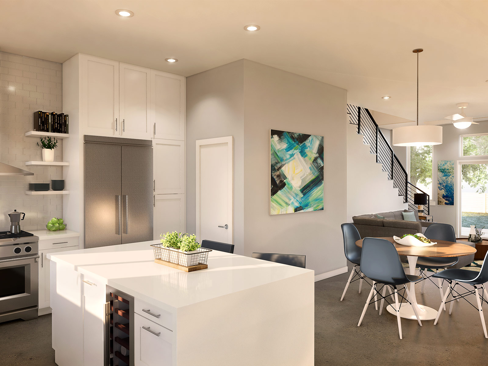 Frank. West - Interior Rendering - Plan TH-A1