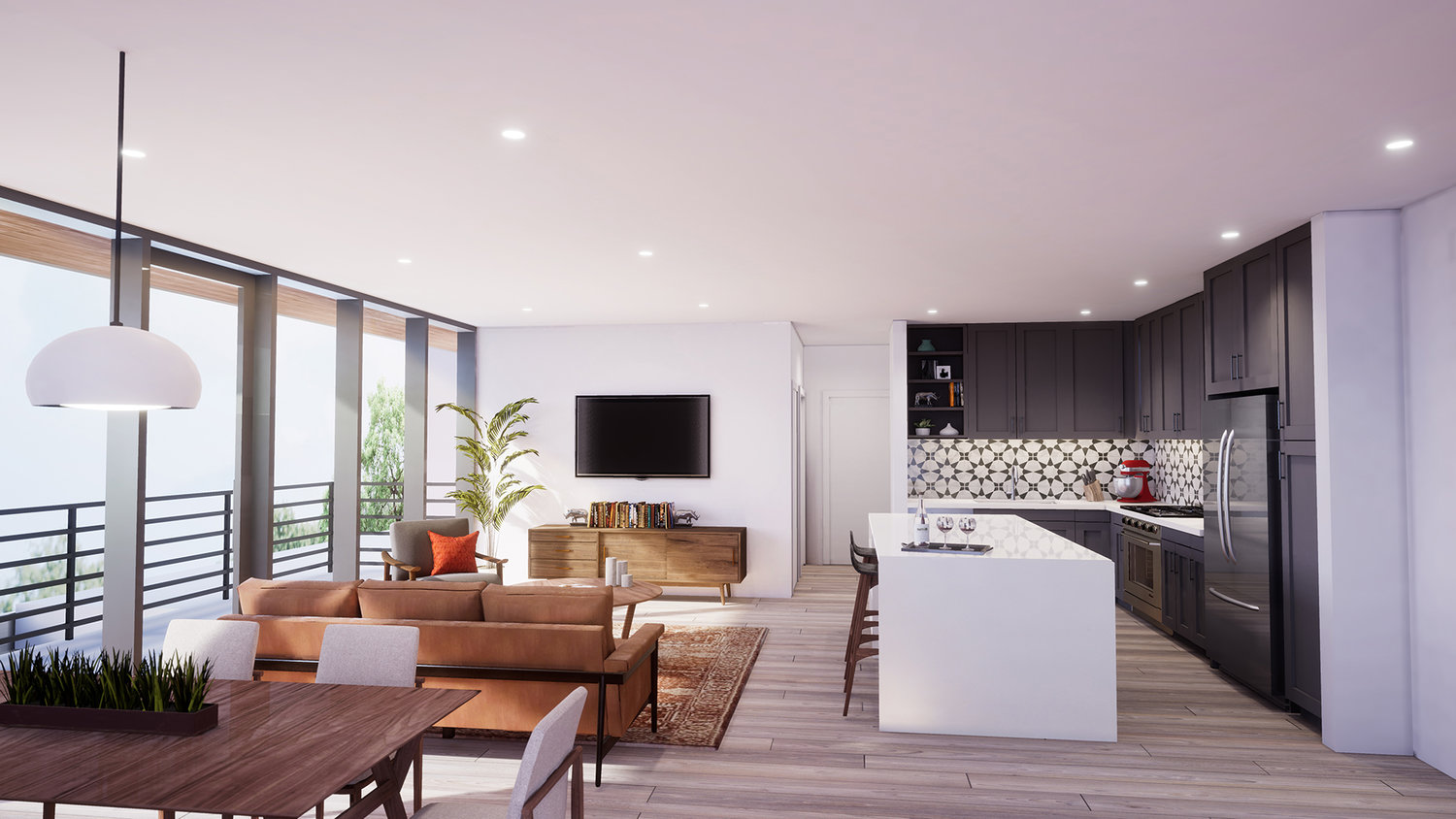 Willa - Interior Rendering - 2 Bedroom